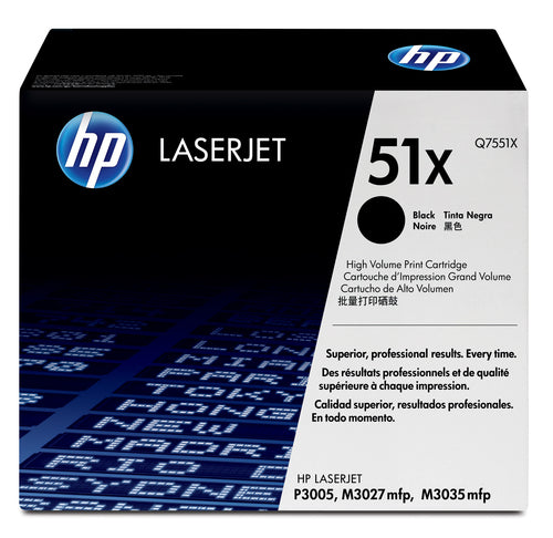 Cartouche Laser de marque HP Q7551X Noir (13000 copies)
