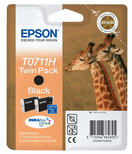 Cartouche d'origine Epson C13T07114H10 / T0711H - noire