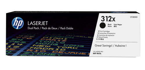 Cartouche Laser de Marque HP CF380XD Noir Haute Capacité (2X 4400 pages)