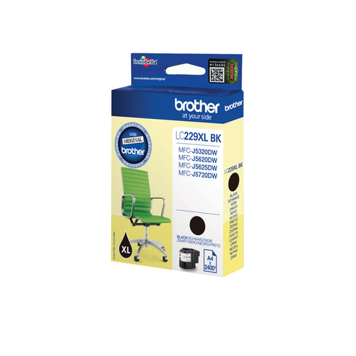 Cartouche Jet d'encre de marque BROTHER LC229XLBK (2 400 pages)