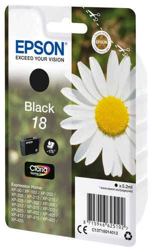 Cartouche d'origine Epson C13T18014012 / 18 - noire