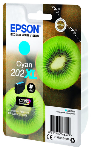Cartouche compatible premium Epson C13T02H24010 / 202XL - cyan