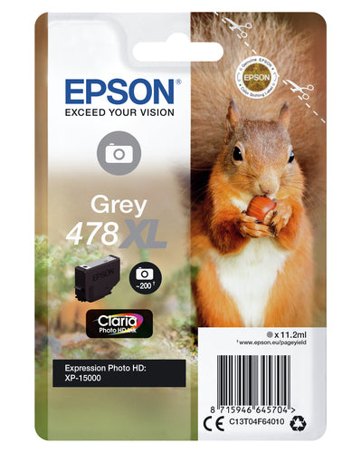 Cartouche d'origine Epson C13T04F64020 / 478XL - grise