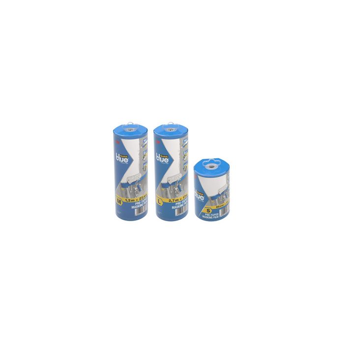 3M ScotchBlue Film de protection avec ruban pour peinture, S