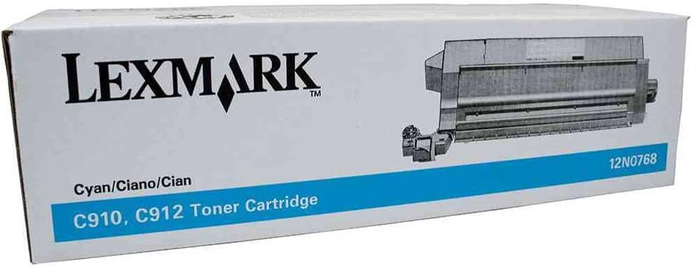 Cartouche Laser de Marque Lexmark 12N0768 Cyan (14 000 pages)