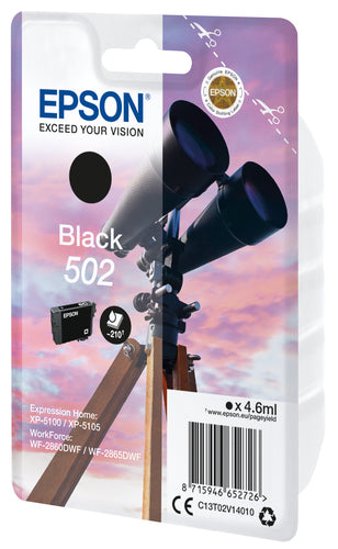 Cartouche d'origine Epson C13T02V14020 / 502 - noire