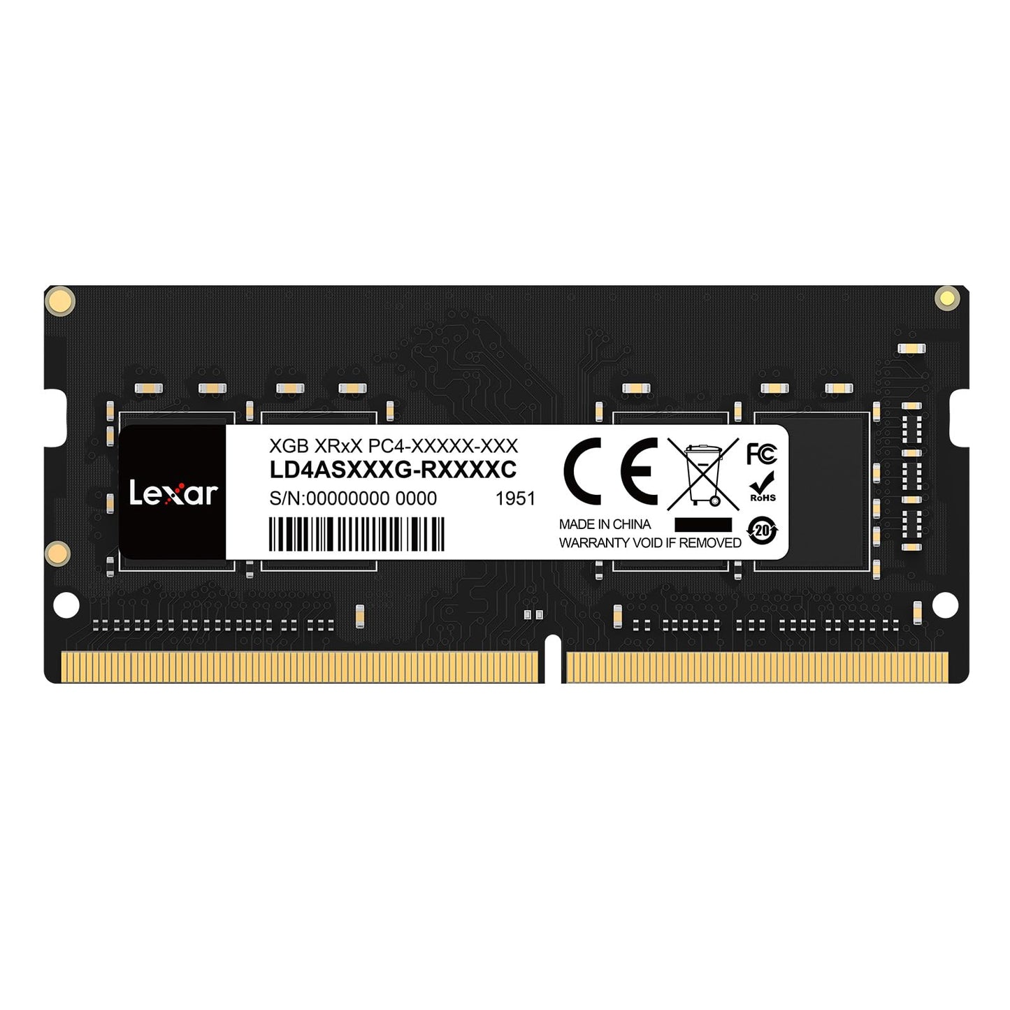 Barrette mémoire SODIMM DDR4 8Go Lexar 3200Mhz (Noir)