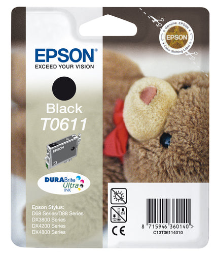 Cartouche d'origine Epson C13T06114010 / T0611 - noire