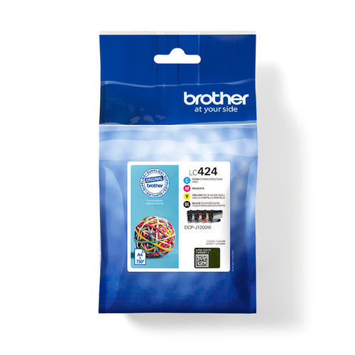 Cartouches compatibles premiums Brother LC424VAL - multipack 4 couleurs : noire, cyan, magenta, jaune