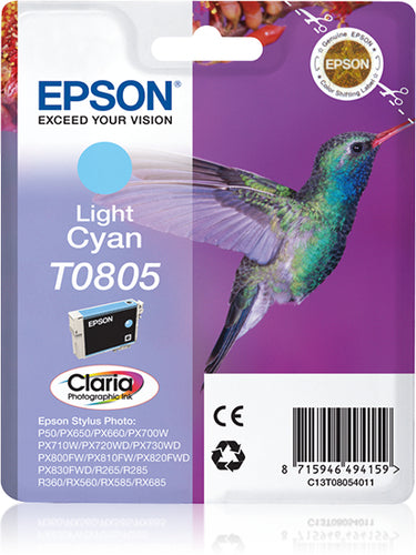 Cartouche d'origine Epson C13T08054021 / T0805 - cyan photo