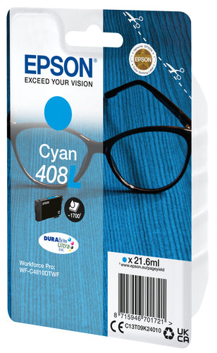 Cartouche d'origine Epson C13T09K24010 / 408L - cyan