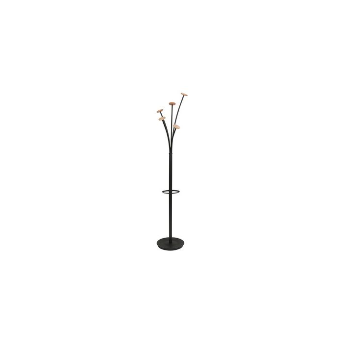 ALBA Portemanteau FESTIVAL, hauteur: 1.870 mm, noir/bois
