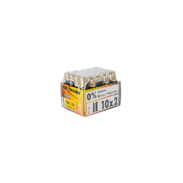 ANSMANN Pile alcaline "X-Power", Micro AAA, présentoir de 20