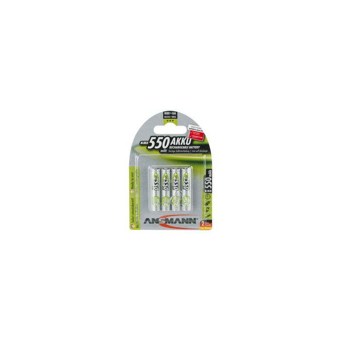 ANSMANN Pile rechargeable maxE NiMH, Micro AAA, blister de 4