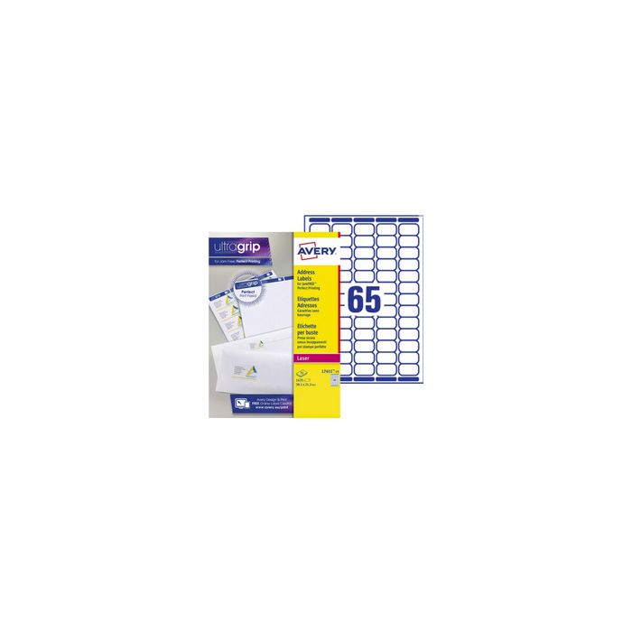 AVERY Mini étiquette d'adresse laser, 38,1 x 21,2 mm, blanc