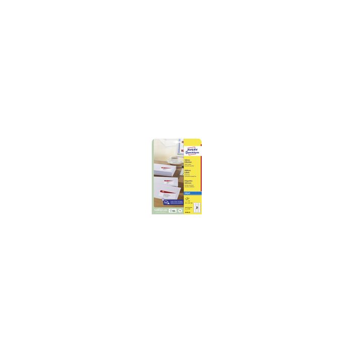 AVERY Zweckform Etiquette d'adresse jet encre,99,1 x 42,3 mm