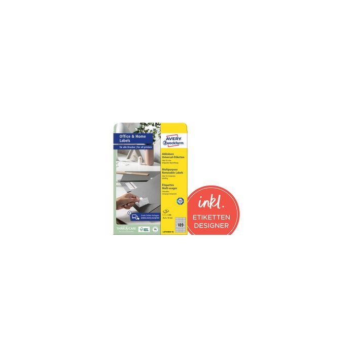 AVERY Zweckform Etiquette universelle, 35,6 x 16,9 mm, blanc