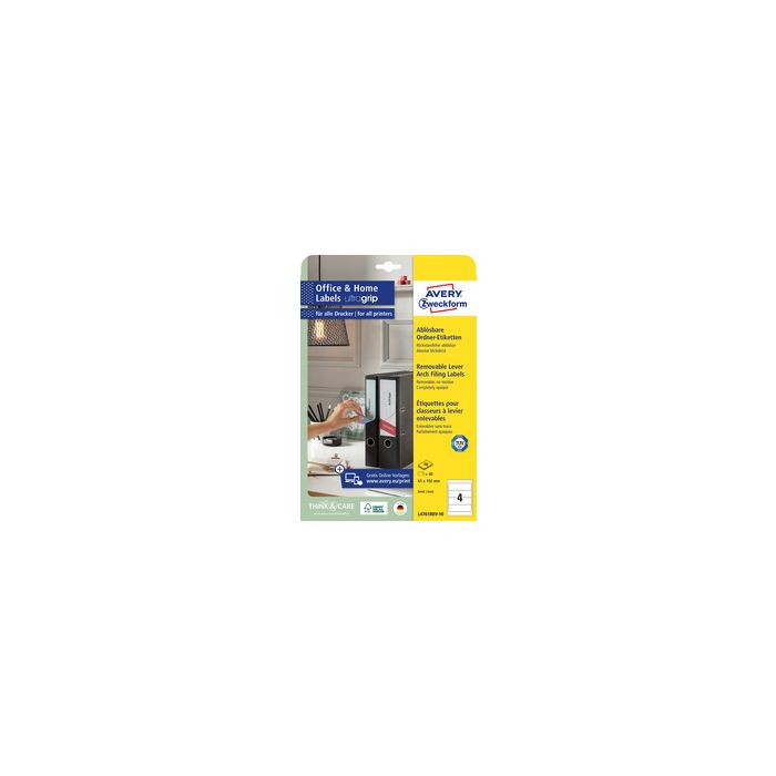 AVERY Zweckform Etiquettes pour dos de classeur, 61 x 192 mm