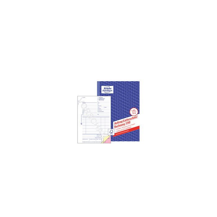 AVERY Zweckform Formularbuch "Auftrag/Lieferschein/Rechnung"