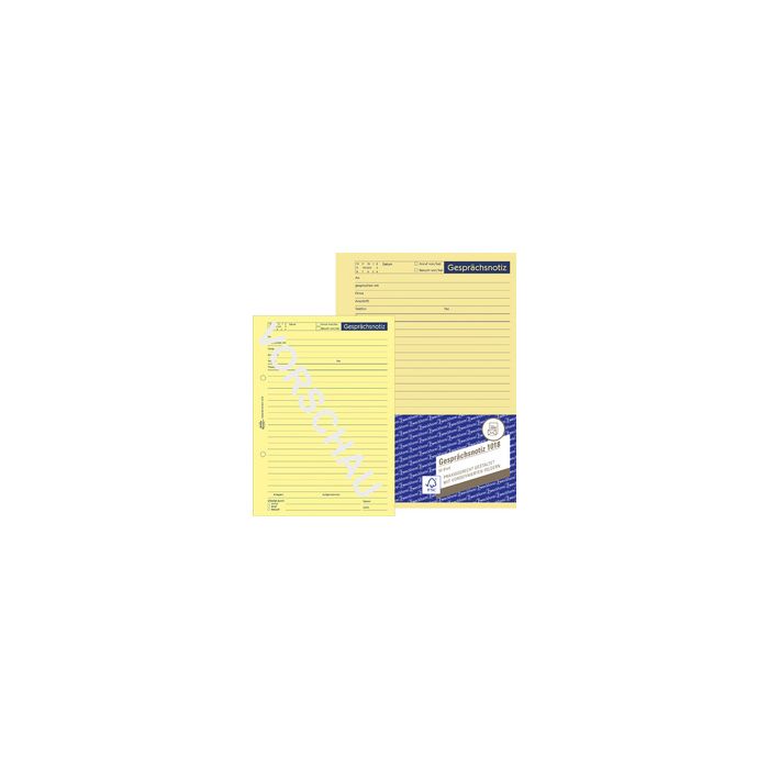 AVERY Zweckform Formularbuch "Gesprächsnotiz", A5, 50 Blatt