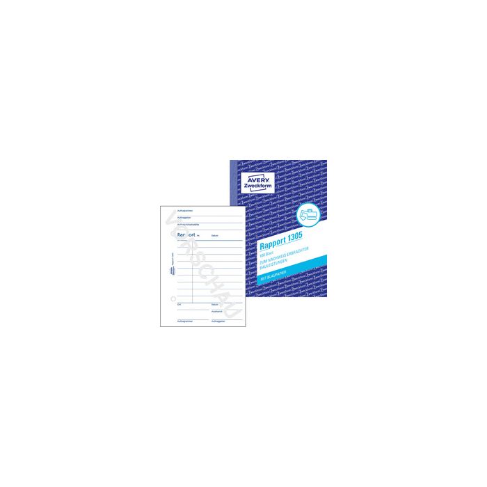 AVERY Zweckform Formularbuch "Rapport", A6, 100 Blatt