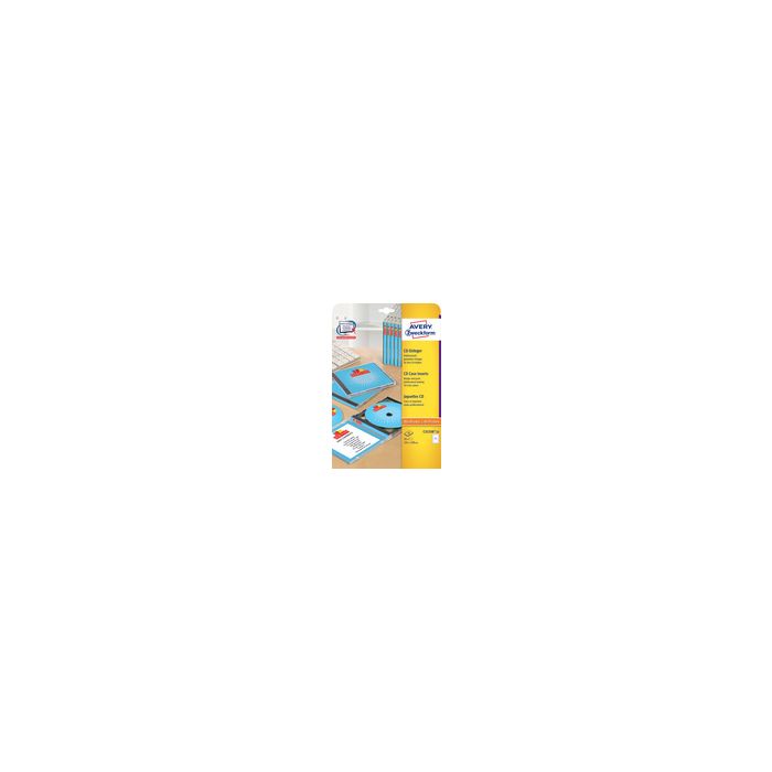 AVERY Zweckform Jaquette CD pour Jewel Case, blanc