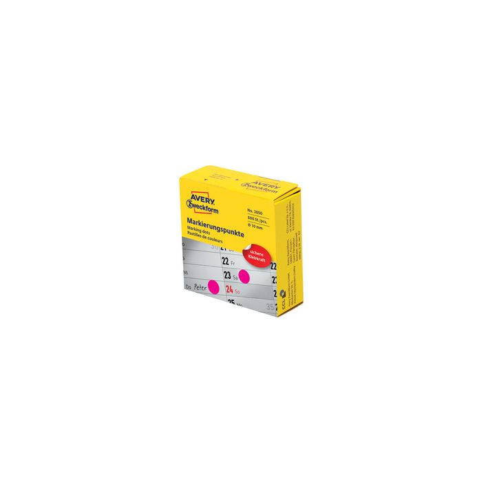 AVERY Zweckform Pastille de couleur, 10 mm, bleu