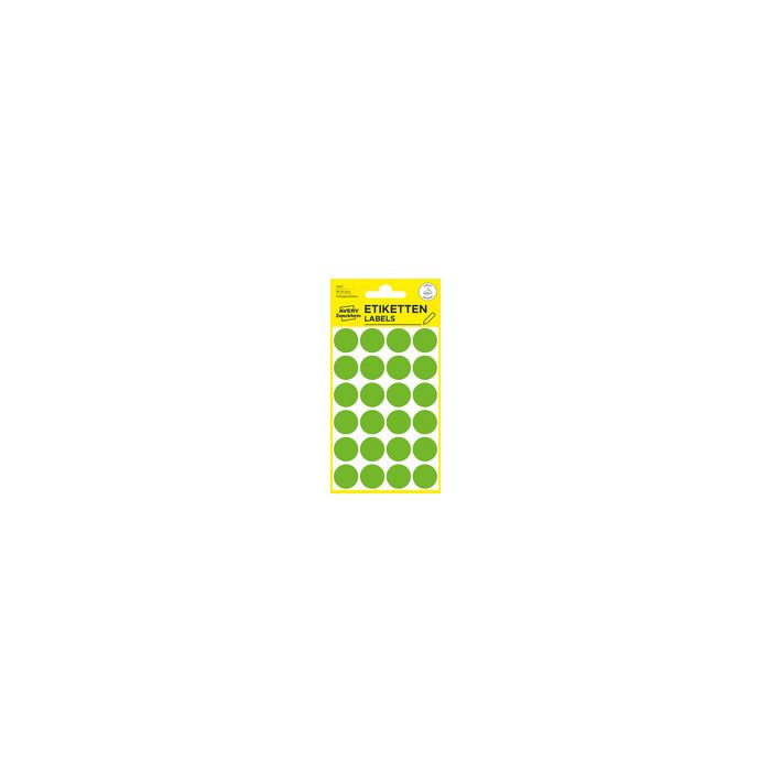 AVERY Zweckform Pastille de couleur, enlevable, 18 mm, vert