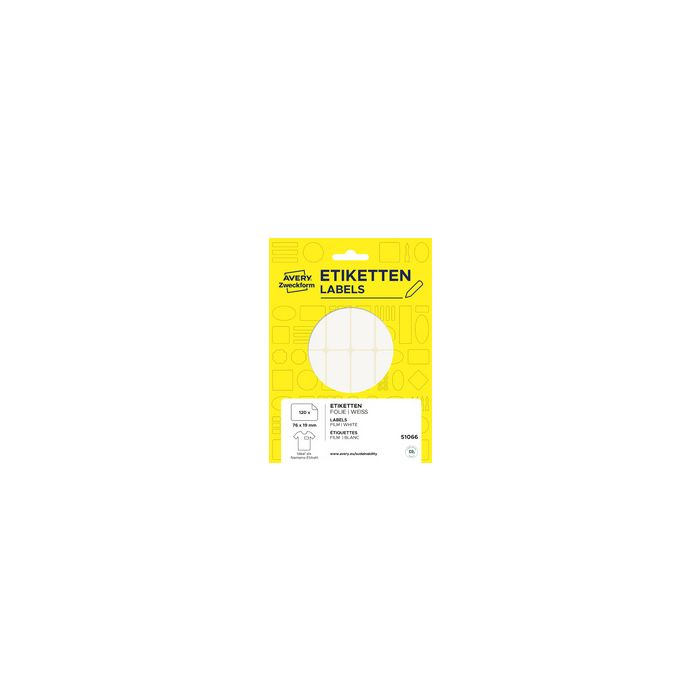 AVERY Zweckform Étiquette de nom, 76x19 mm, enlevable, blanc