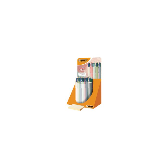 BIC Stylo à bille 4 Colours Mineral Tones, présentoir