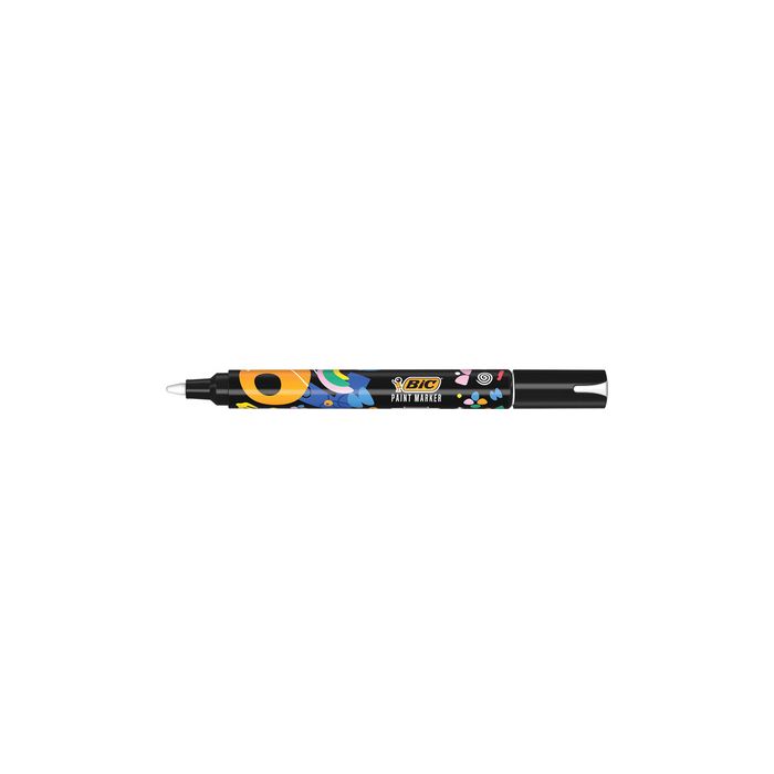 BIC Marqueur permanent Intensity, pointe ogive, blanc