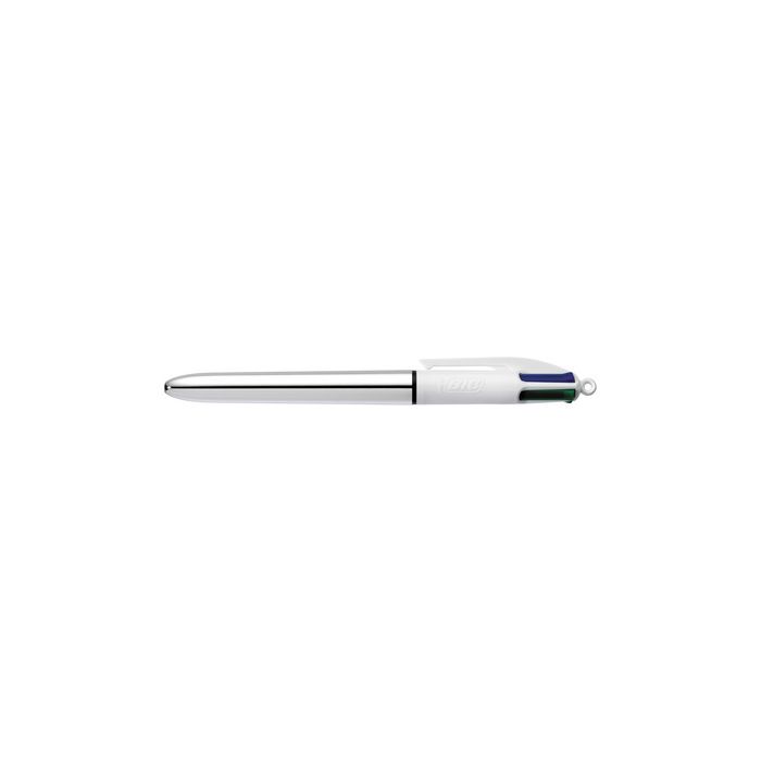 BIC Stylo à bille 4 Colours Shine, 0,32 mm, argent