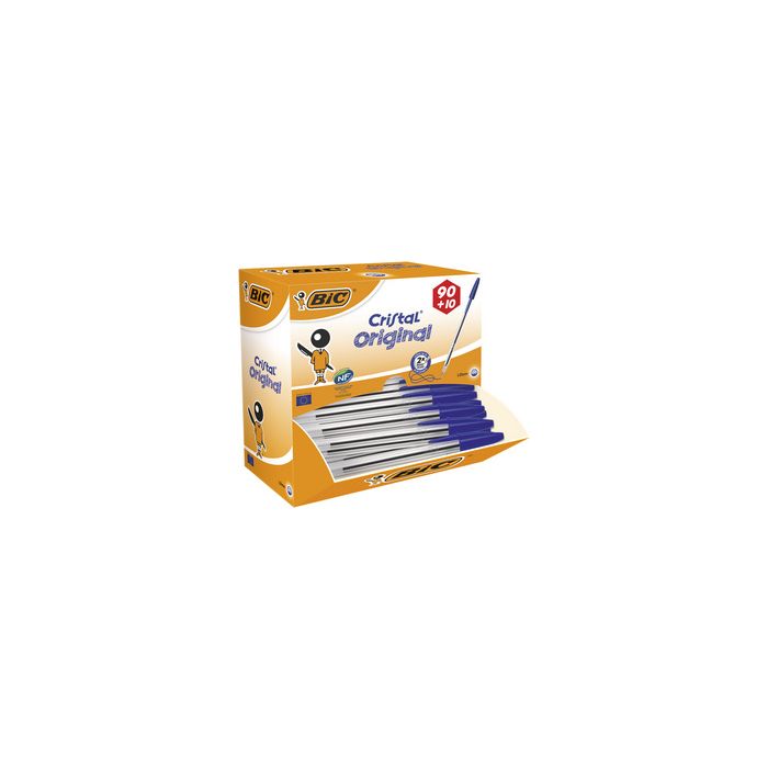 BIC Stylo à bille Cristal Original, VALUE PACK, bleu
