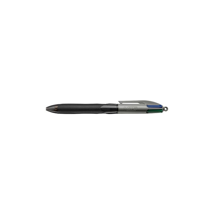 BIC Stylo à bille rétractable 4 Colours Grip Pro