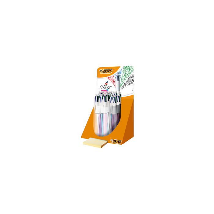 BIC Stylo à bille rétractable 4 Colours "Shine", présentoir