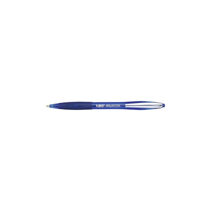 BIC Stylo à bille rétractable Atlantis Soft, bleu