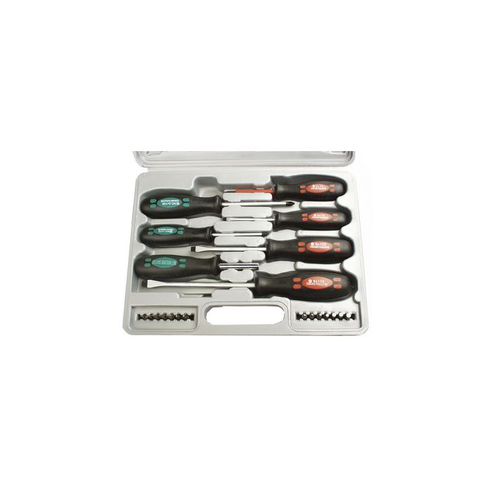 BRÜDER MANNESMANN Kit de tournevis, 21 pièces, avec embouts