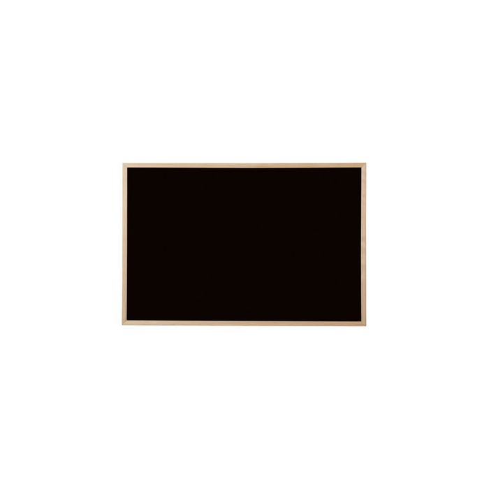 Bi-Office Tableau noir, bois naturel, 900 x 600 mm, noir