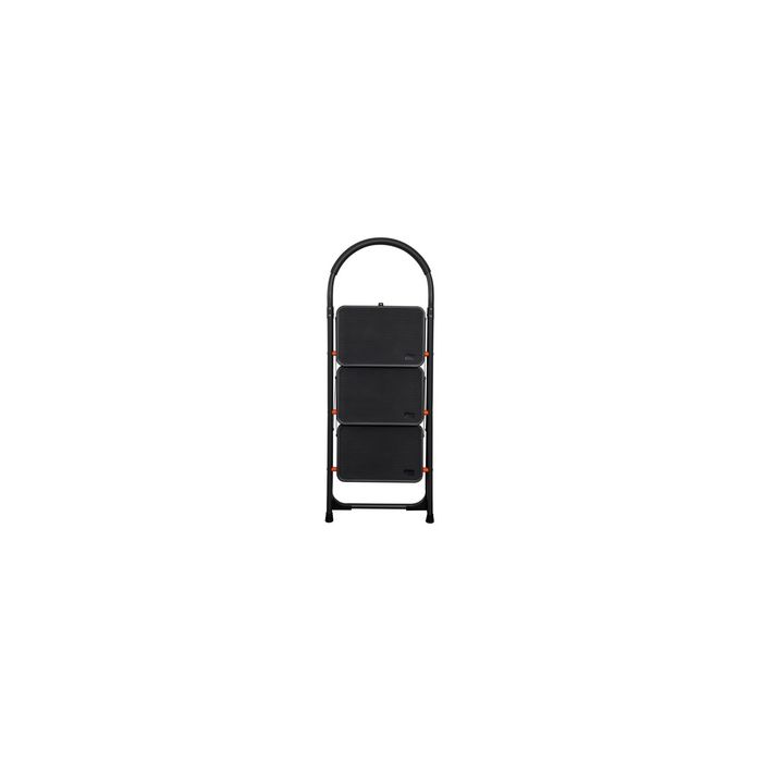 Bradas Escabeau pliable en acier, 3 niveaux, noir