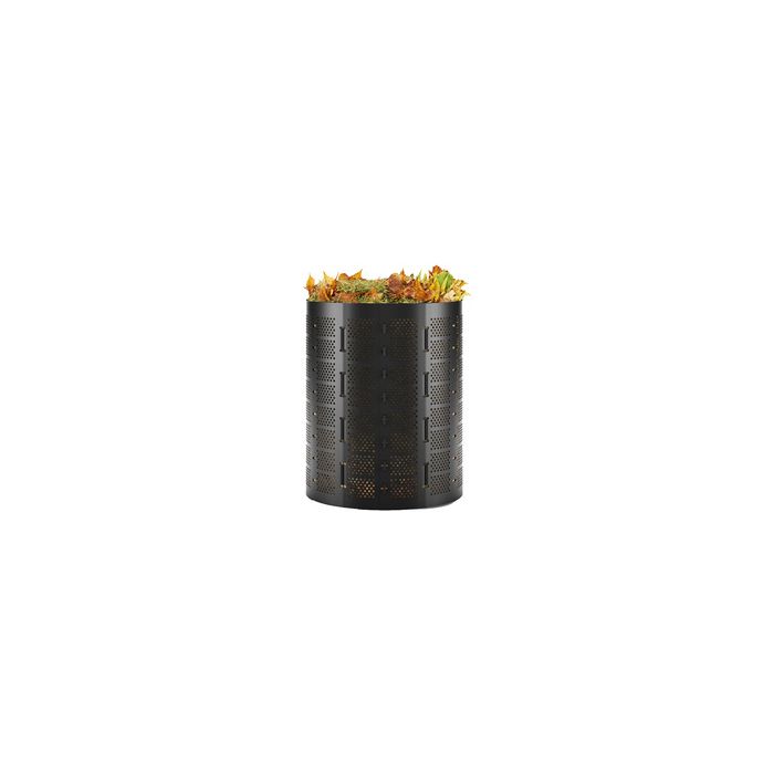 Bradas Poubelle à compost, 400 litres, en HDPE, noir