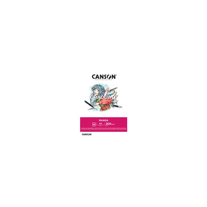 CANSON Bloc de dessin GRADUATE Manga, A4