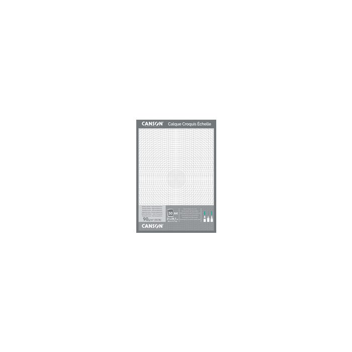 CANSON Papier calque pour dessin technique, A4, 90/95 g/m2