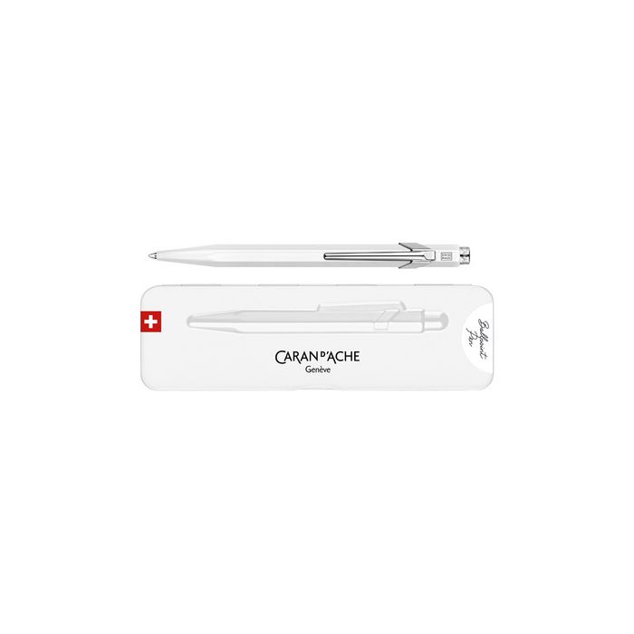 CARAN D'ACHE Stylo à bille 849 POPLINE FLUO, blanc
