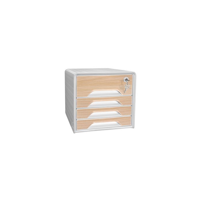 CEP Bloc de classement Smoove SECURE Silva, 4 tiroirs, blanc