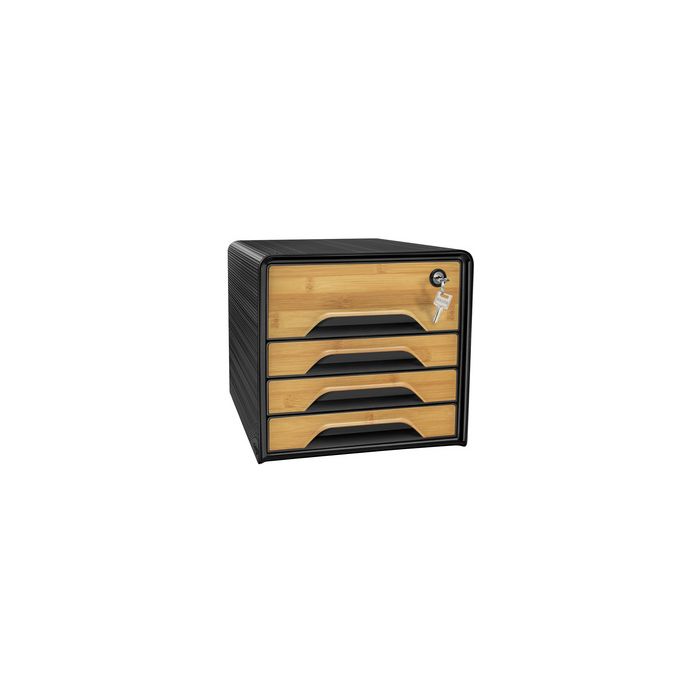CEP Bloc de classement Smoove SECURE Silva, 4 tiroirs, noir/
