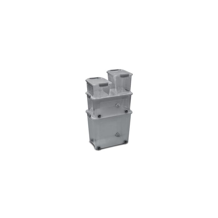CEP Boîte de rangement SHADOW, 13 litres, translucide gris