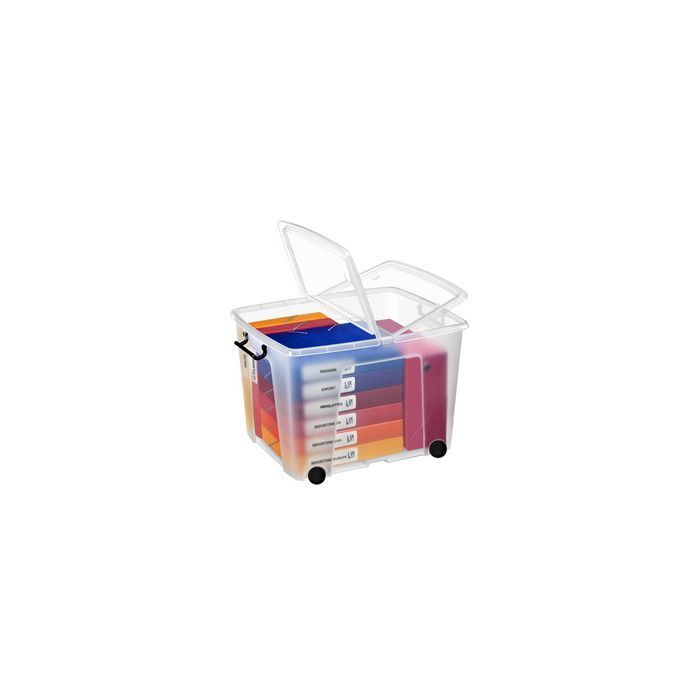 CEP Boîte de rangement strata, avec des roues, 75 litres