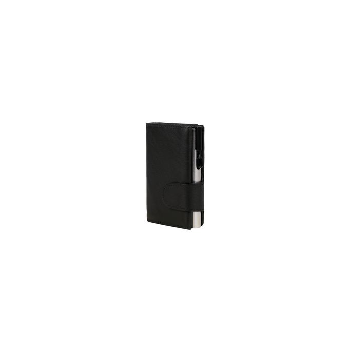 CLICKSAFE Porte-monnaie avec porte-cartes, cuir Nappa, noir/