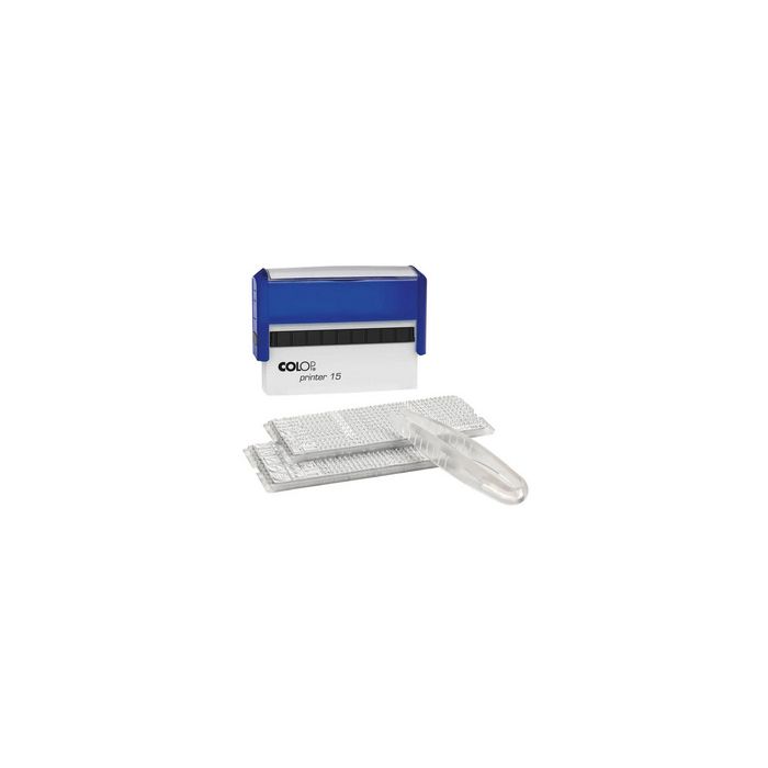 COLOP Textstempel-Set Printer 15/2 Set, blau