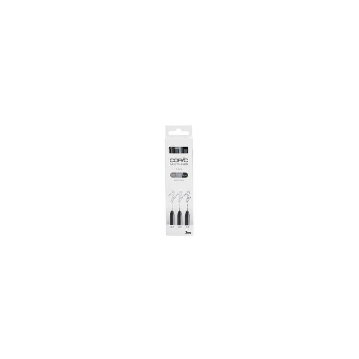 COPIC Feutre fin MULTILINER, set de 3, gris/noir